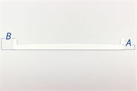Lijst voor glasplaat, Beko koelkast & diepvries - 6 mm x 488 mm x B:49 mm / A:26 mm (voor)