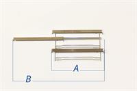 Rooster zijkant, Brandt kookplaat & oven (rechts met 3 telescopische rails)