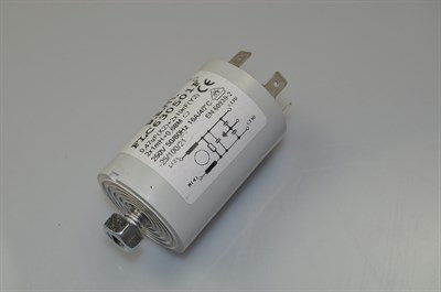 Ontstoringscondensator, universal wasmachine - 0,47 uF (2 x 0,01 uF + 2 x 1 mH + 1 M	)